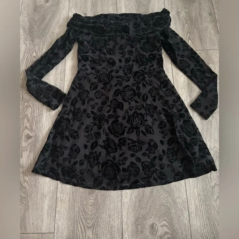 Wild fable Elegant Black Floral Dress